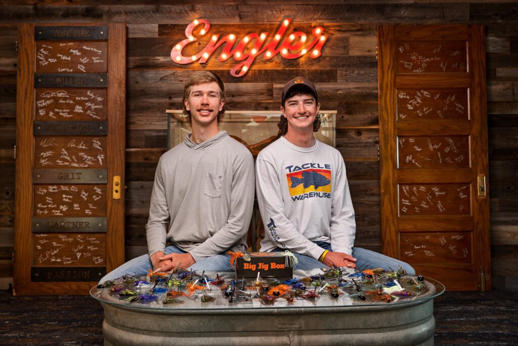 Engler Agribusiness Entrepreneurship Program graduates Cade Ludwig and Hunter Suchsland are the owners of LS Lures.